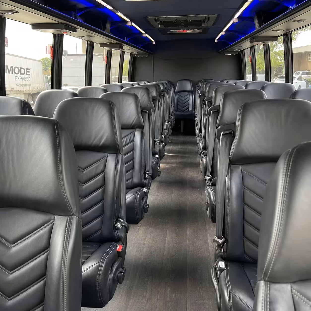 28 passenger minibus interior