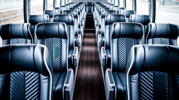 santa clarita 55 passenger charter bus inside