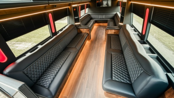 santa clarita party bus rental inside