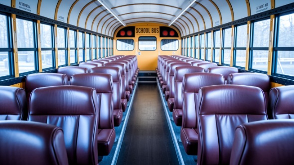 santa clarita school bus rental inside
